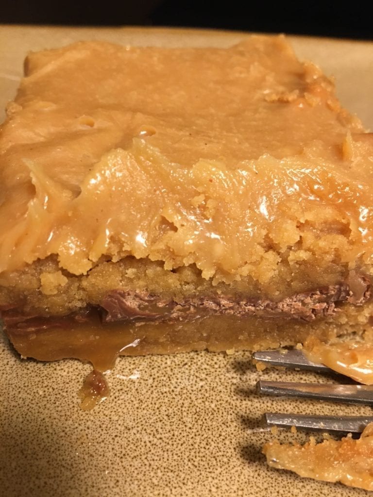 DOUBLE PEANUT BUTTER CARAMEL COOKIE BAR